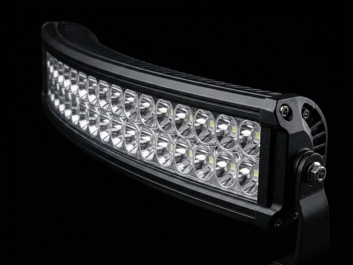 Rampe LED incurvée double rangée Next‑Tech pour 4x4, SUV et utilitaire, éclairage longue portée puissant