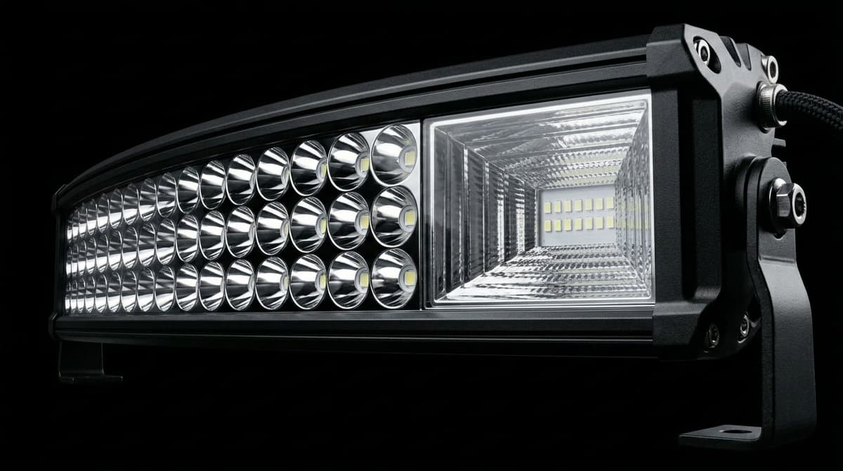 Rampe LED incurvée Next‑Tech triple rangée haute puissance, éclairage off-road et rallye pour véhicule 4x4