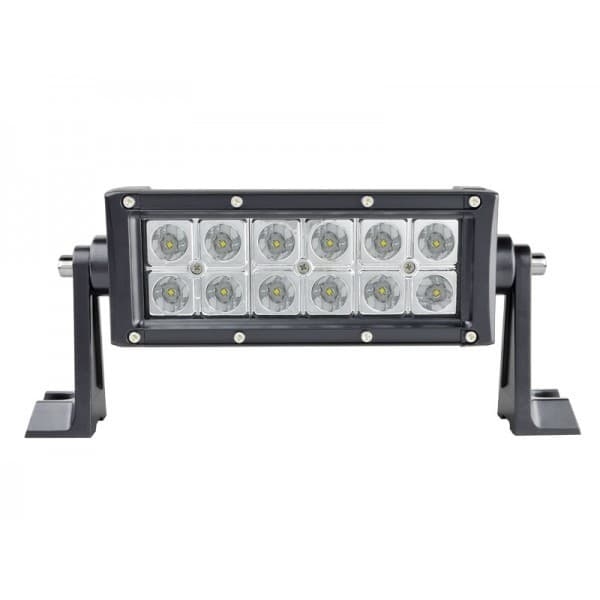 Barre LED 36w 19cm droite double rangée - vue arrière connectique et dissipateur thermique