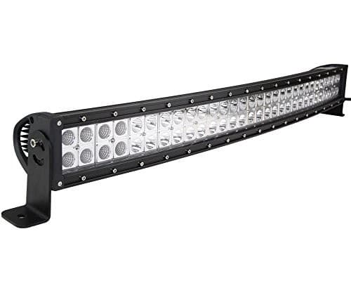 Rampe LED 60 leds dual beam spot flood 180W vue de face optiques apparentes pour 4x4