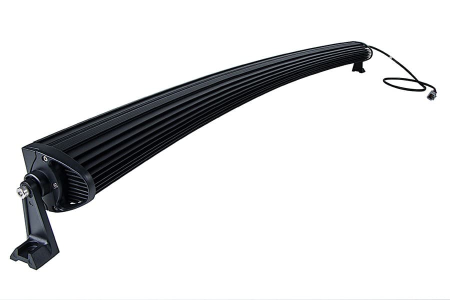 Vue arrière barre LED 240W FLEX 1050mm, dissipateur aluminium et faisceau de câblage