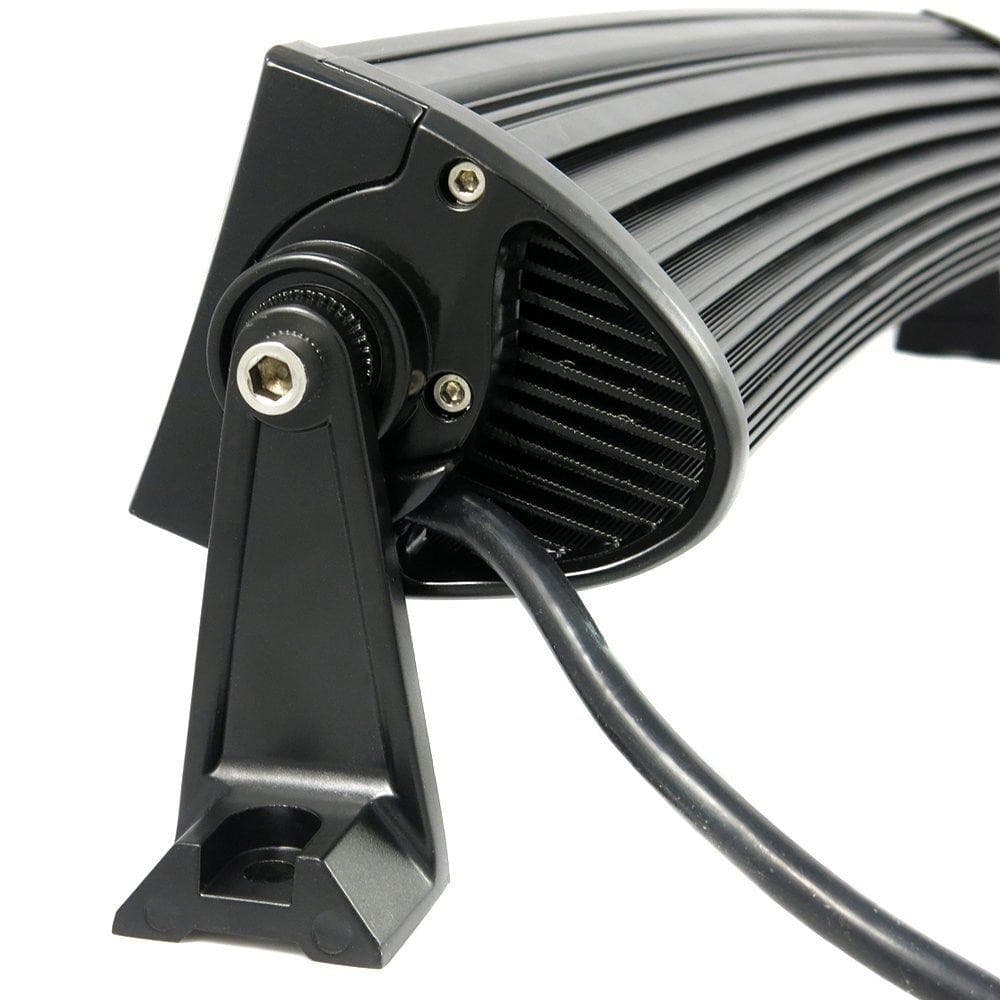 Détail support de fixation et dissipateur arrière de la rampe LED 300W incurvée pour 4x4
