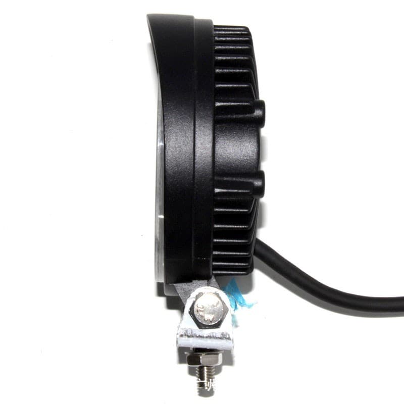 Profil latéral phare LED rond 110mm avec étrier de montage réglable et câble d'alimentation