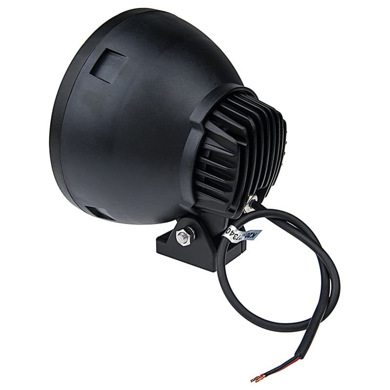 Phare LED 4x4 45W vue arrière avec support de fixation et câblage 10-32V apparent