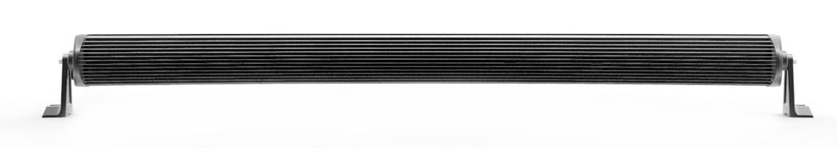 Vue arrière barre LED incurvée 200W GALAXY avec dissipateur aluminium nervuré et pieds