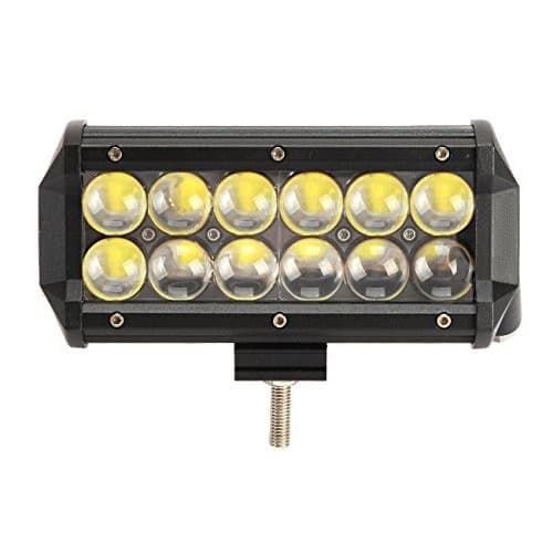 Rampe LED 4D 36W allumée faisceau blanc intense, 12 LEDs CREE spot longue portée 180mm