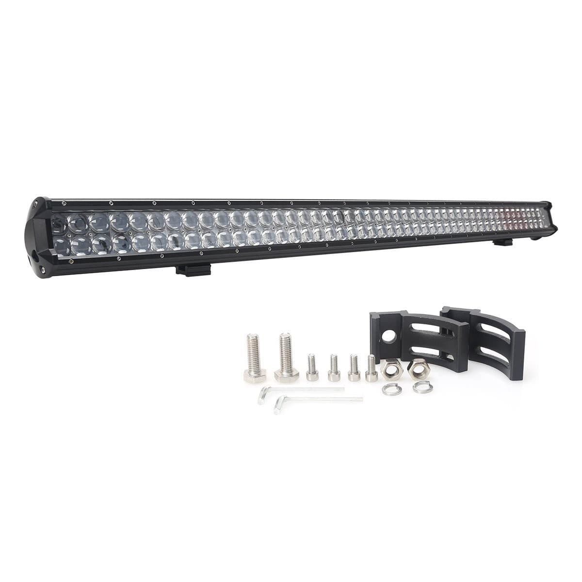 Rampe longue portée LED 288W 1250mm livrée avec kit de fixation, supports et visserie complète