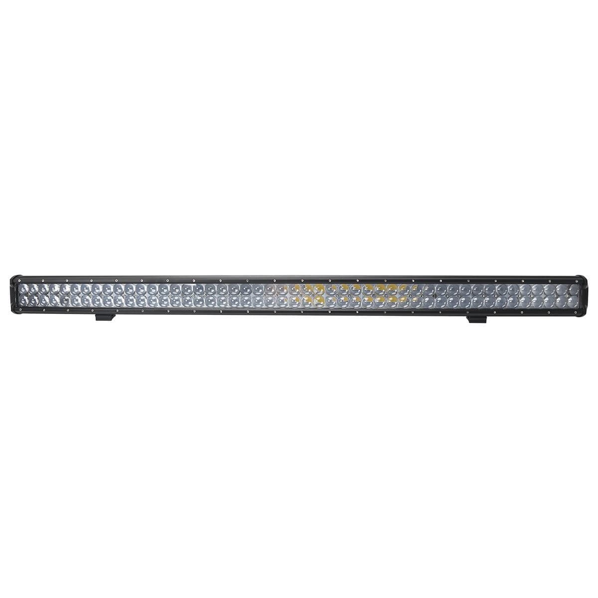 Vue de face de la rampe LED 4D 288W 96 leds avec optiques transparentes et double rangée alignée