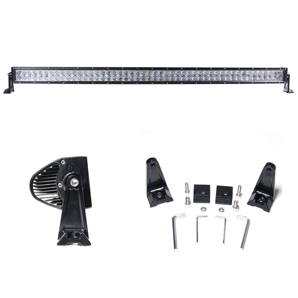 Barre LED 4D 288W avec accessoires de montage équerres visserie et clés Allen