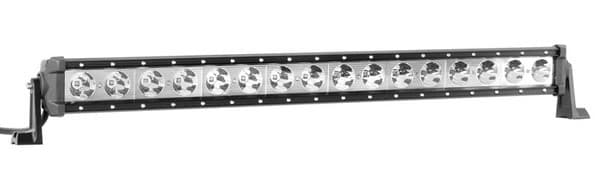 Rampe LED 4x4 16 LEDs CREE dual beam vue frontale alignée, optiques spot et flood visibles