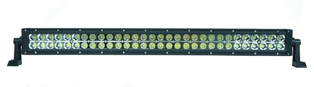 Barre LED SSV 180W vue frontale alignement double rangée de 60 leds CREE éteintes sur 800 mm