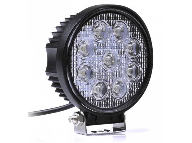 Projecteur de travail LED - 27W - 110mm - rond - universel