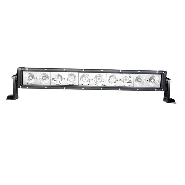 Barre LED 4x4 100W 10 LEDs CREE vue de face, 550mm, faisceau longue portée pour véhicule tout-terrain