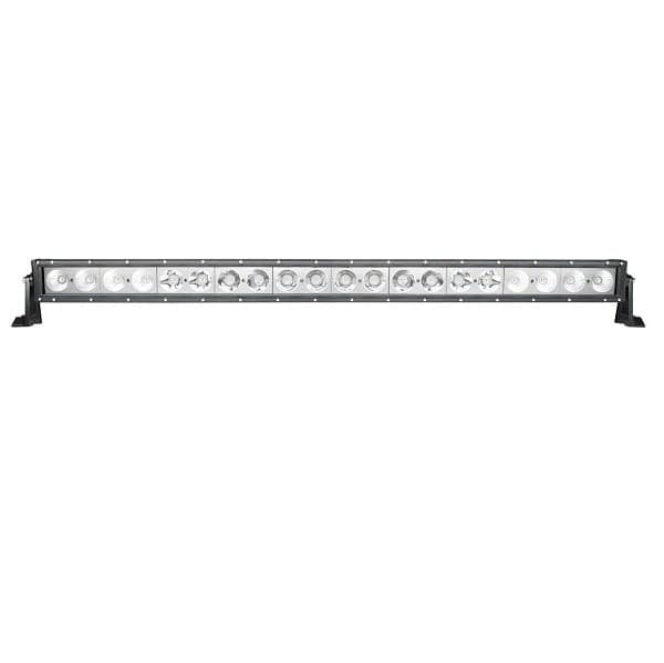 Barre LED 4x4 200W 20 leds vue de face, faisceau longue portée concentré, rampe 1080mm éteinte