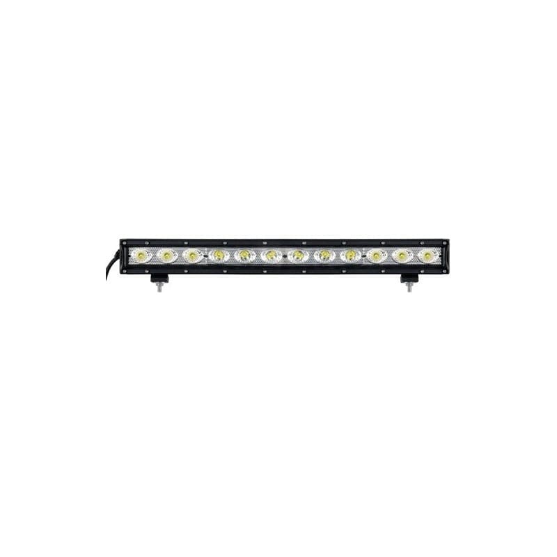Barre LED auto 60W 510mm de face, 12 LED alignées et fixations rail visibles