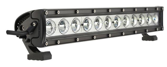 Rampe LED DAKAR 60W vue latérale, 12 LED haute puissance et supports de montage robustes