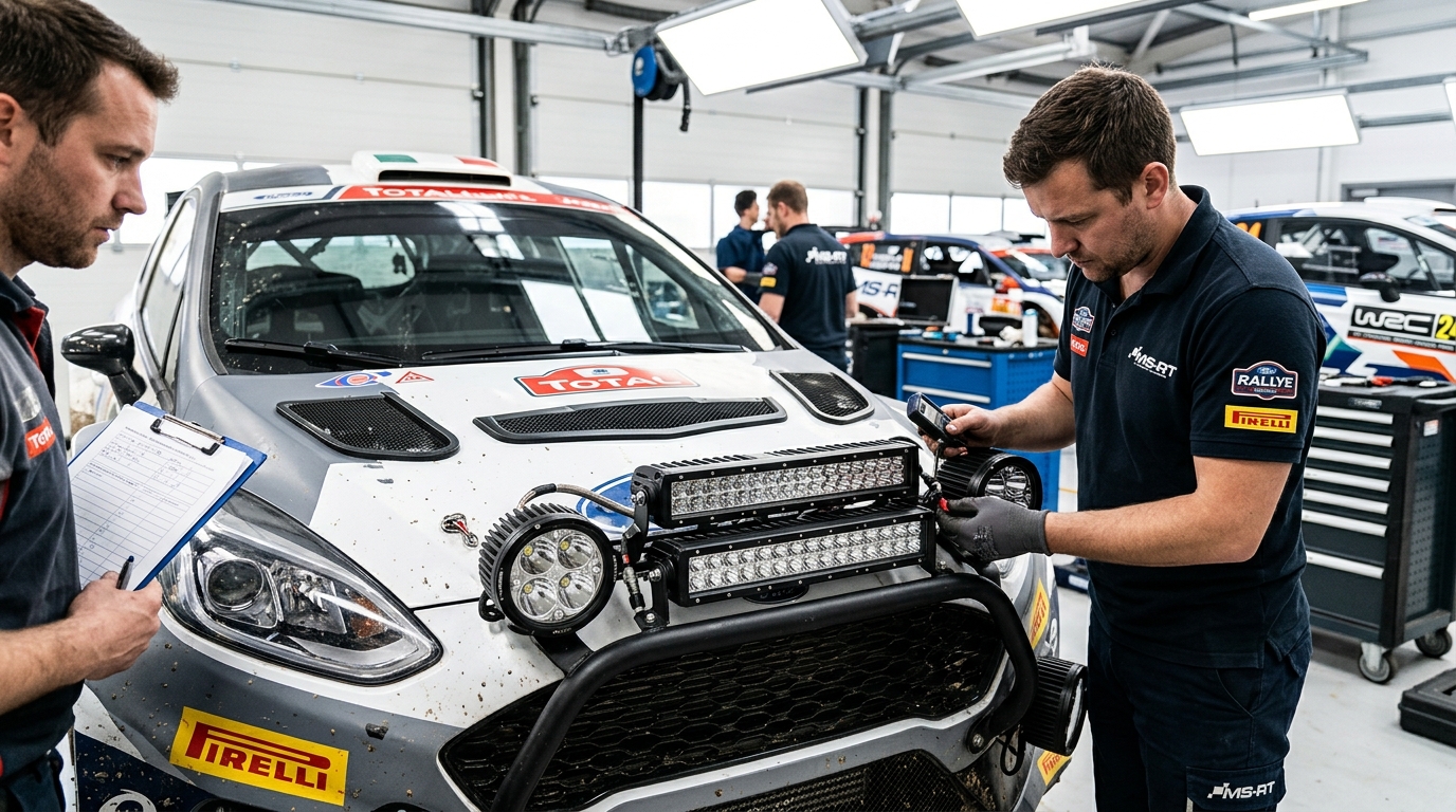 Vérification technique éclairage rallye FFSA
